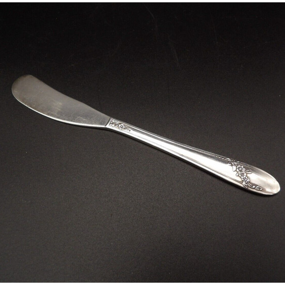 Oneida Community Tudor Plate 1946 Queen Bess II Flat Handle Butter Spreader VTG - Picture 1 of 3